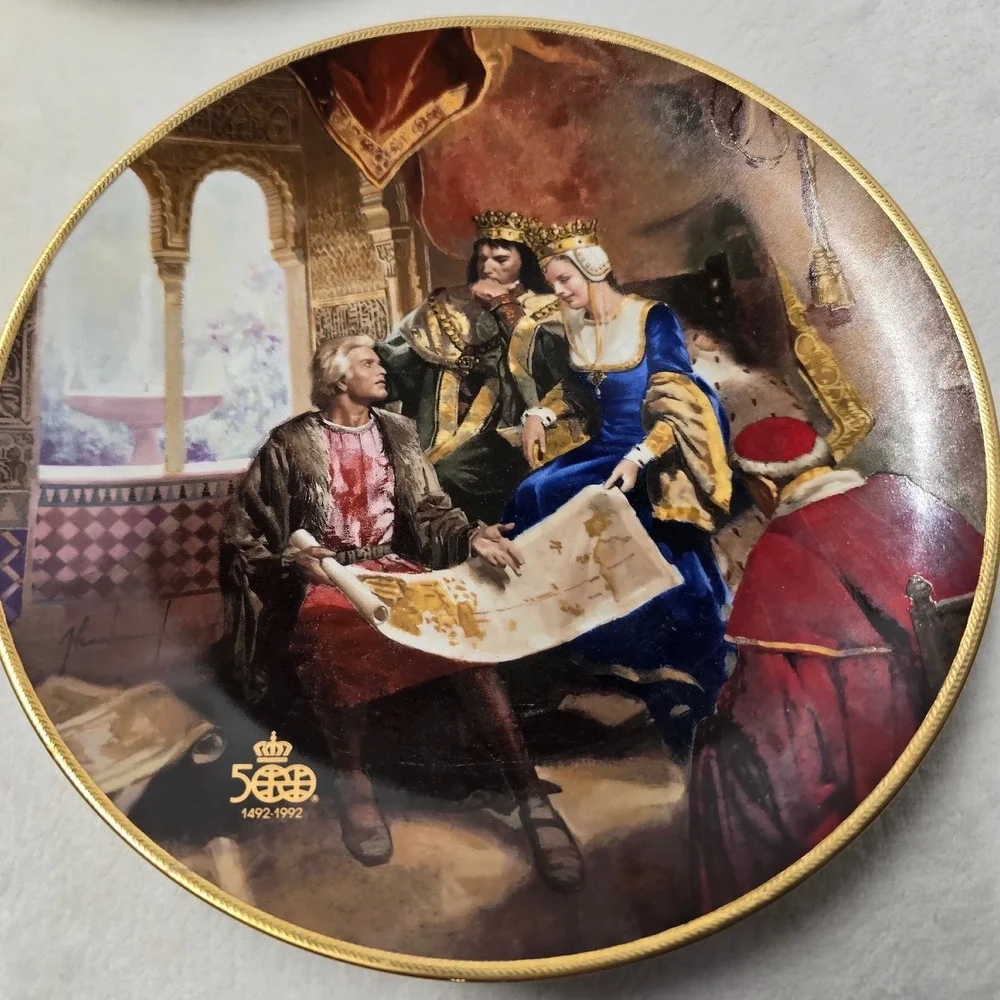 W.S. George Columbus Discovers America 500th Anniversary Plates Set of 4 1992